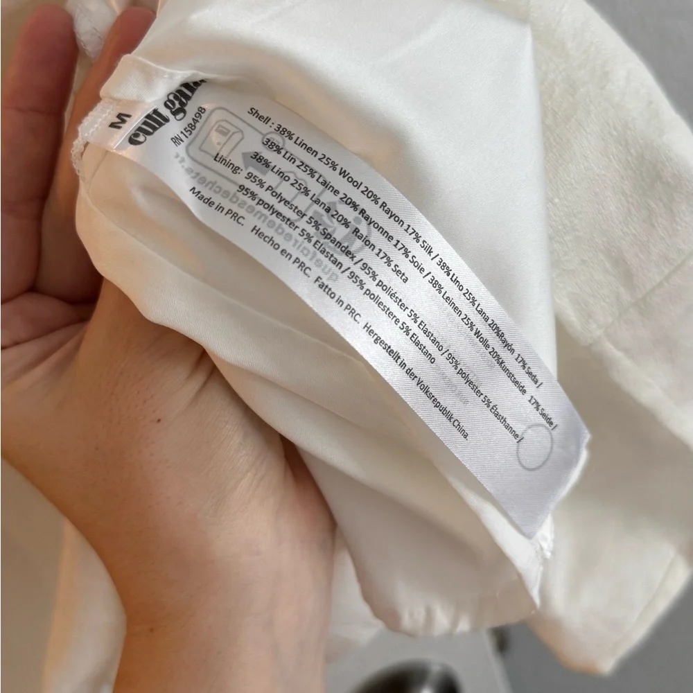 Cult Gaya  Off-White Strapless Puff-Sleeve A-Line Dress - Picture 4 of 7